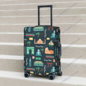 Compoziție de călătorie Husă pentru valiză Repere celebre ale lumii Protecție practică pentru afaceri Materiale pentru bagaje Zbor