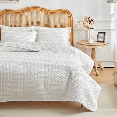 3vnt rinkinys Vienspalvis ultragarsinis dygsniuotas paklodė, minkšta kvėpuojanti antklodė 1vnt lovatiesė + 2vnt pagalvės užvalkalas