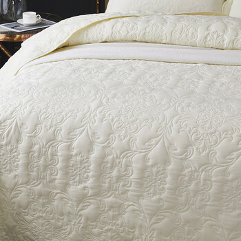 Κάλυμμα κρεβατιού στο κρεβάτι του Milk White Quilted, Πολυτελής Μαξιλαροθήκη, Nordic Διακοσμητικό Κουβερλί, King Size κάλυμμα, 250x240cm