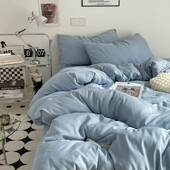 4 vnt Summer Cool 2 vietų lovatiesės labai didelės lovatiesės dvigulei lovai, odai nekenksmingas skalbimo mašinoje lovos užvalkalas