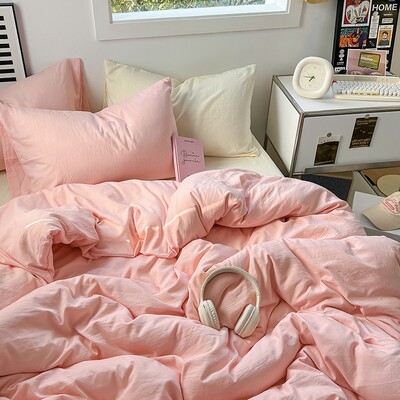 4 vnt Summer Cool 2 vietų lovatiesės labai didelės lovatiesės dvigulei lovai, odai nekenksmingas skalbimo mašinoje lovos užvalkalas