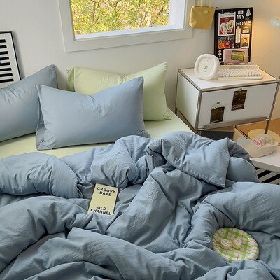 4 vnt Summer Cool 2 vietų lovatiesės labai didelės lovatiesės dvigulei lovai, odai nekenksmingas skalbimo mašinoje lovos užvalkalas