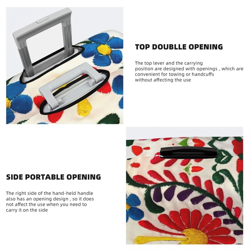 Individualizuotos Meksikos gėlės lagamino užvalkalas, plaunamas bagažo užvalkalas, skirtas 18-32 colių