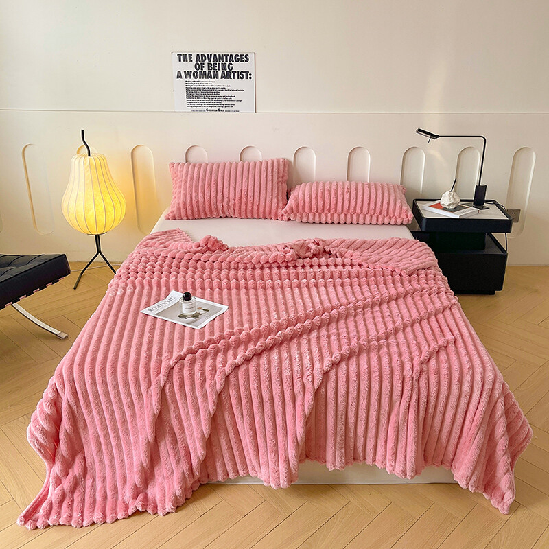 2024 Nyúlutánzat bársony takaró egyrétegű puha flanel polár kanapé huzat kényelmes ágytakaró otthoni ágynemű textil 150*200