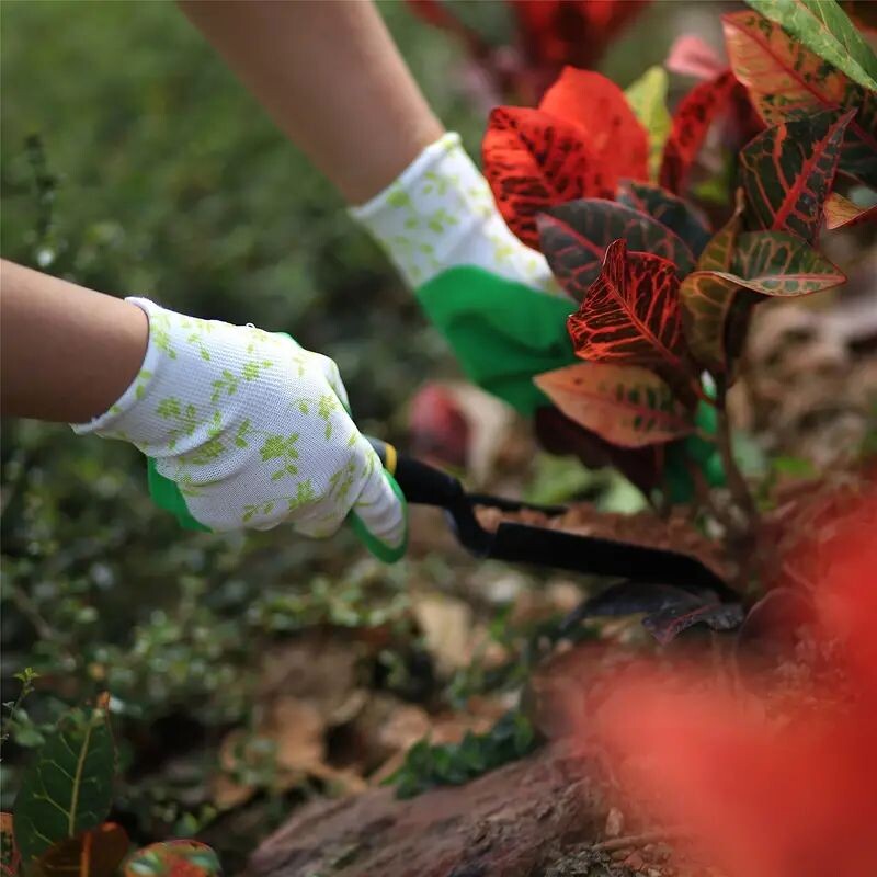 3 perechi de mănuși de grădină mărime unică, mănuși de lucru din latex din spumă respirabilă pentru grădinărit, peisaj, bricolaj 100% cauciuc pur