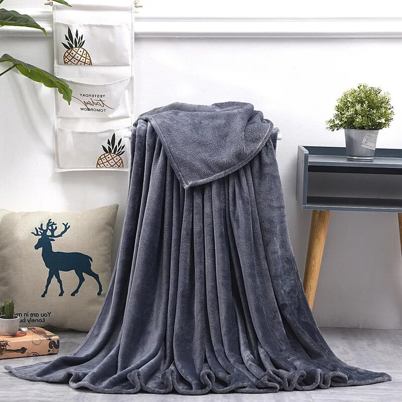 Minkšta šilta koralų vilnos antklodė žiemos paklodė lovatiesė sofa, 230 gsm 8 dydis, lengvas plonas, mechaninis plaunamas flanelinis antklodės