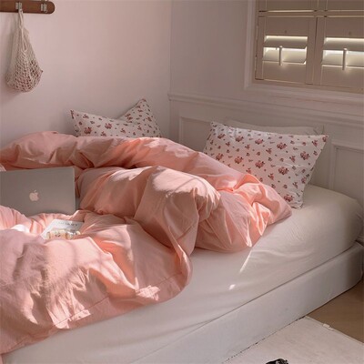 Set lenjerie de pat de lux Husă de pat 140x200 Lenjerie de pat Set cearșaf de pat Cearșaf de pat dublu Cearșaf de pat Dublu Seturi Confort