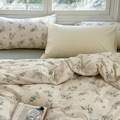 Set lenjerie de pat de lux Husă de pat 140x200 Lenjerie de pat Set cearșaf de pat Cearșaf de pat dublu Cearșaf de pat Dublu Seturi Confort