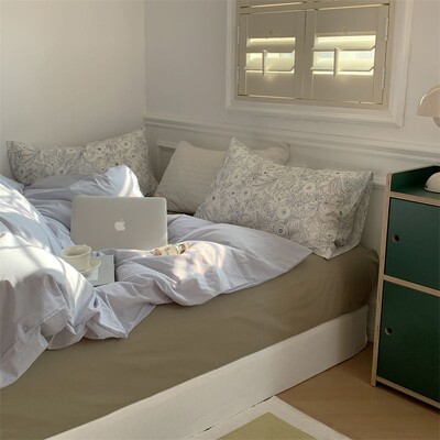 Set lenjerie de pat de lux Husă de pat 140x200 Lenjerie de pat Set cearșaf de pat Cearșaf de pat dublu Cearșaf de pat Dublu Seturi Confort