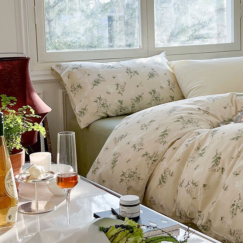 Set lenjerie de pat de lux Husă de pat 140x200 Lenjerie de pat Set cearșaf de pat Cearșaf de pat dublu Cearșaf de pat Dublu Seturi Confort