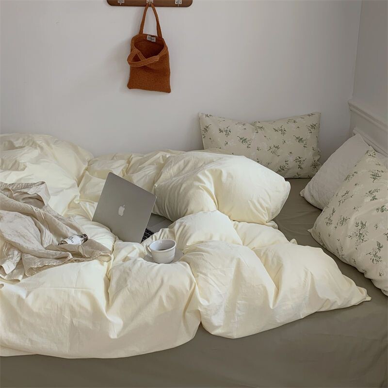 Set lenjerie de pat de lux Husă de pat 140x200 Lenjerie de pat Set cearșaf de pat Cearșaf de pat dublu Cearșaf de pat Dublu Seturi Confort