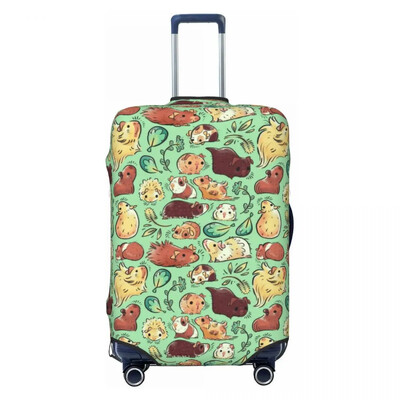 Egyedi tengerimalac és virágos poggyászvédő védő aranyos állati utazó bőröndhuzatok 18-32 hüvelykeshez