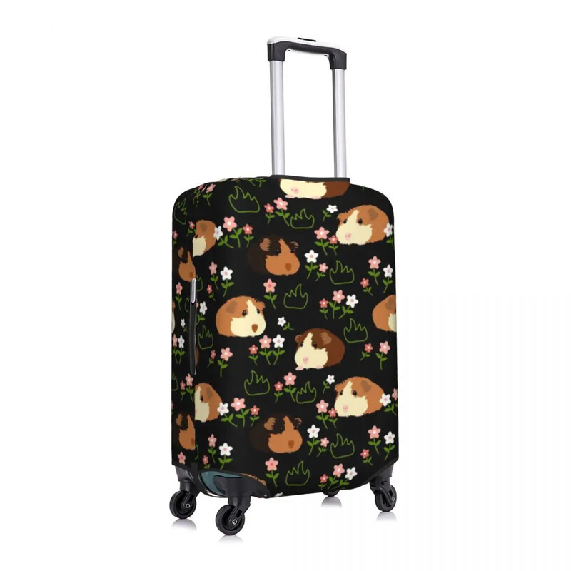 Egyedi tengerimalac és virágos poggyászvédő védő aranyos állati utazó bőröndhuzatok 18-32 hüvelykeshez