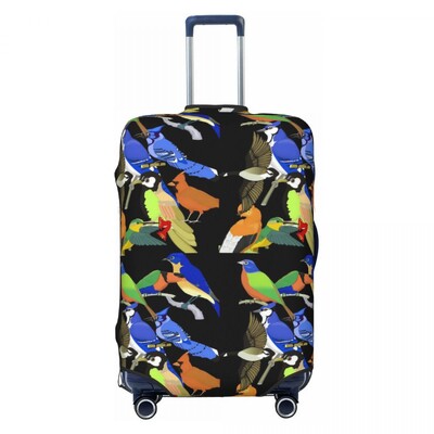 Paukščių ir gėlių lagamino užvalkalas Pretty Birdie Flight Cruise Trip Strectch Bagažo dėklo apsauga