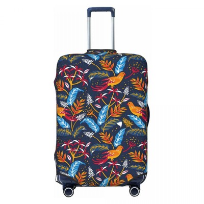 Paukščių ir gėlių lagamino užvalkalas Pretty Birdie Flight Cruise Trip Strectch Bagažo dėklo apsauga