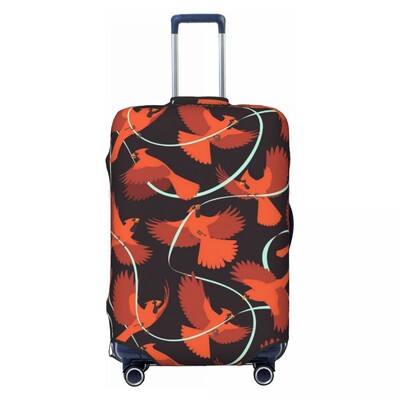 Paukščių ir gėlių lagamino užvalkalas Pretty Birdie Flight Cruise Trip Strectch Bagažo dėklo apsauga