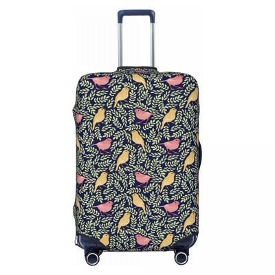 Paukščių ir gėlių lagamino užvalkalas Pretty Birdie Flight Cruise Trip Strectch Bagažo dėklo apsauga