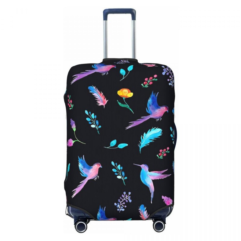 Paukščių ir gėlių lagamino užvalkalas Pretty Birdie Flight Cruise Trip Strectch Bagažo dėklo apsauga