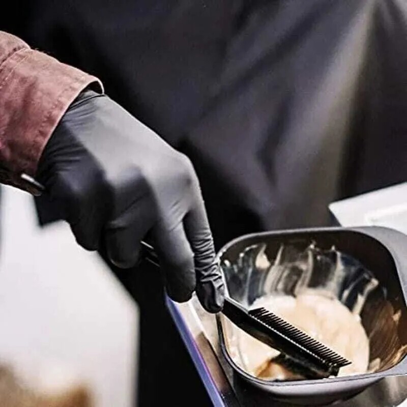 60/30 ks jednorazové čierne nitrilové rukavice do kuchyne, varenie, ochrana pri práci, čierne rukavice na pracovné náradie, domáce rukavice