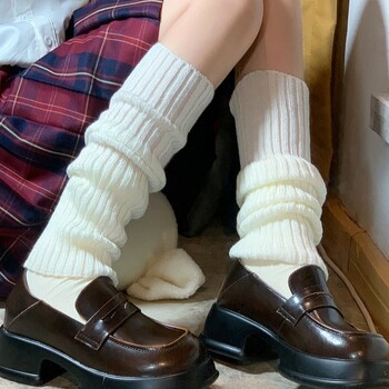 Kawaii Lolita Ankle Leg Warmer Дълги чорапи за жени Момичета До коляното Високи плетени калъфи за крака Гети Ботуши Маншети Чорапи