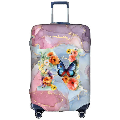 Csomagvédőhuzatok 18-32 hüvelykes védő Utazási poggyász bőrönd védőhuzat sztreccs porvédők Print Butterfly Letter sorozat