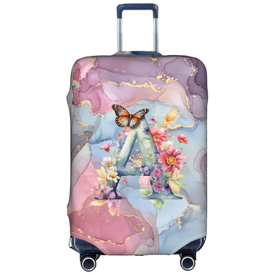 Csomagvédőhuzatok 18-32 hüvelykes védő Utazási poggyász bőrönd védőhuzat sztreccs porvédők Print Butterfly Letter sorozat