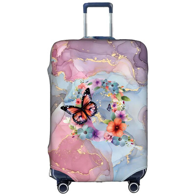 Csomagvédőhuzatok 18-32 hüvelykes védő Utazási poggyász bőrönd védőhuzat sztreccs porvédők Print Butterfly Letter sorozat