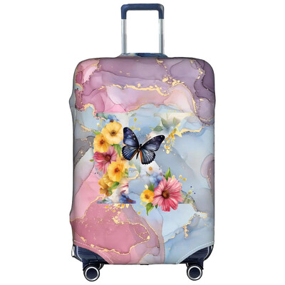 Csomagvédőhuzatok 18-32 hüvelykes védő Utazási poggyász bőrönd védőhuzat sztreccs porvédők Print Butterfly Letter sorozat
