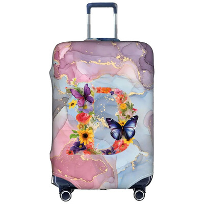 Csomagvédőhuzatok 18-32 hüvelykes védő Utazási poggyász bőrönd védőhuzat sztreccs porvédők Print Butterfly Letter sorozat