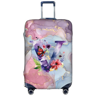 Csomagvédőhuzatok 18-32 hüvelykes védő Utazási poggyász bőrönd védőhuzat sztreccs porvédők Print Butterfly Letter sorozat