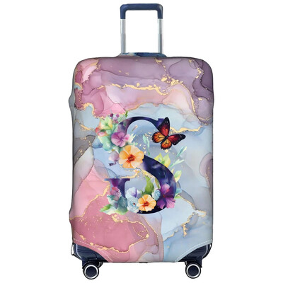 Csomagvédőhuzatok 18-32 hüvelykes védő Utazási poggyász bőrönd védőhuzat sztreccs porvédők Print Butterfly Letter sorozat