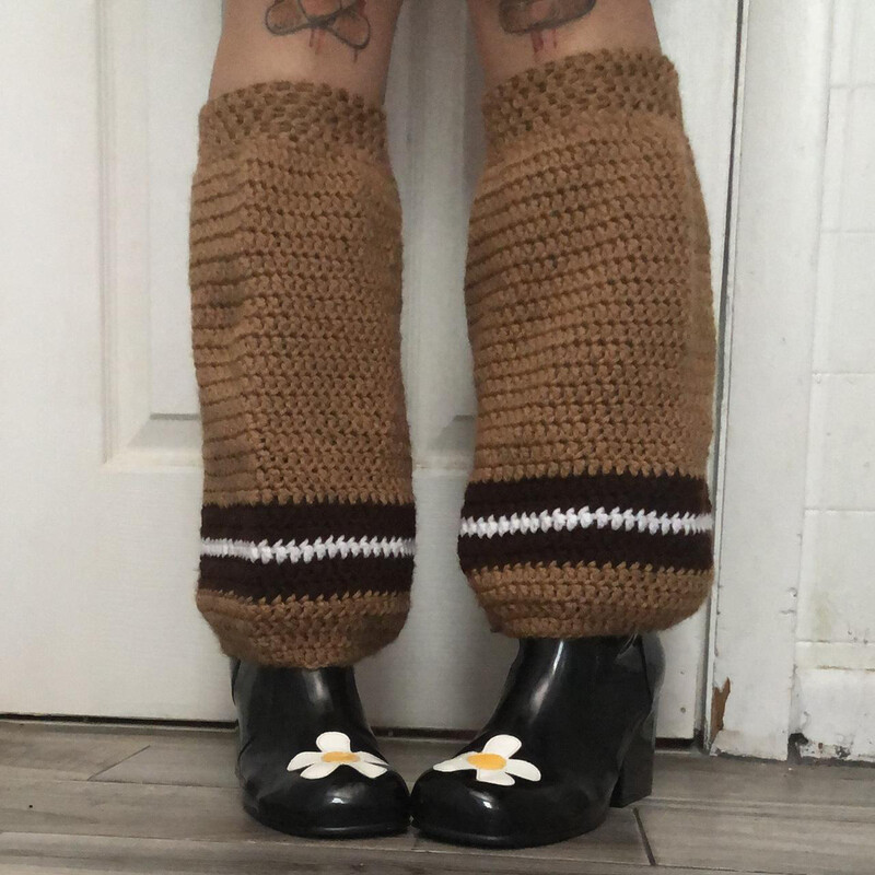 Ženske pletene grijače za noge, slatke visoke čarape kontrastne boje, estetske navlake za manžete za čizme, zimske pletene čarape, kawaii grijače za gležnjeve