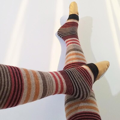 Božićni dar Tople čarape Pleteni grijači za noge od organske merino i kašmir vune Boho zimske luksuzne čarape bez stopala za žene Djevojke