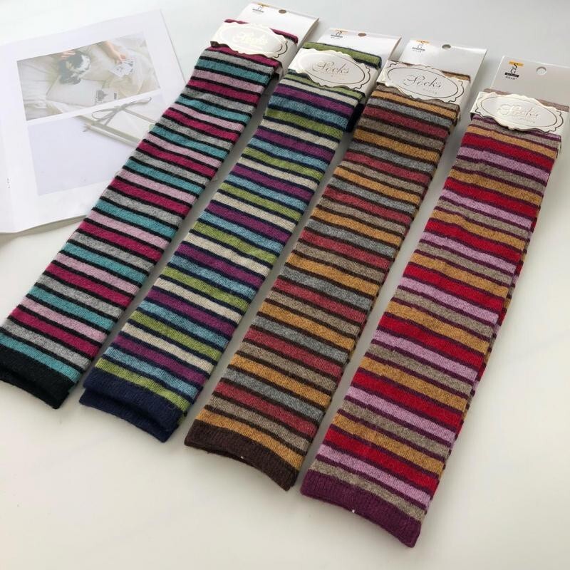 Božićni dar Tople čarape Pleteni grijači za noge od organske merino i kašmir vune Boho zimske luksuzne čarape bez stopala za žene Djevojke