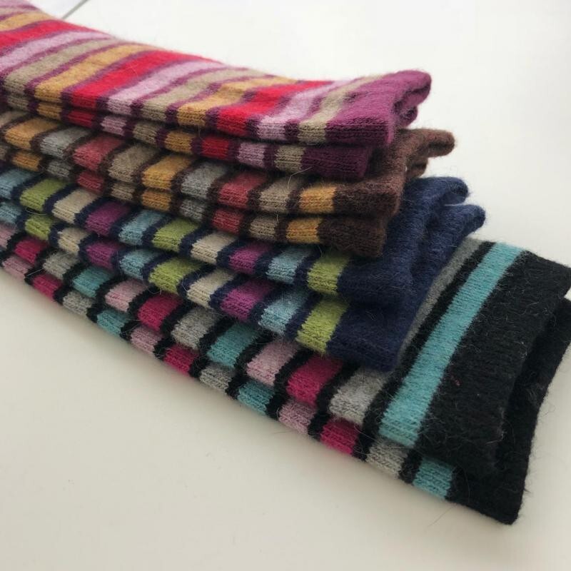 Božićni dar Tople čarape Pleteni grijači za noge od organske merino i kašmir vune Boho zimske luksuzne čarape bez stopala za žene Djevojke