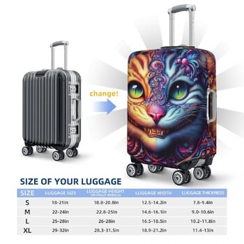 Κάλυμμα βαλίτσας Mandala Cat Holiday 3D Animals Printed Practical Bagage Case Protector Business