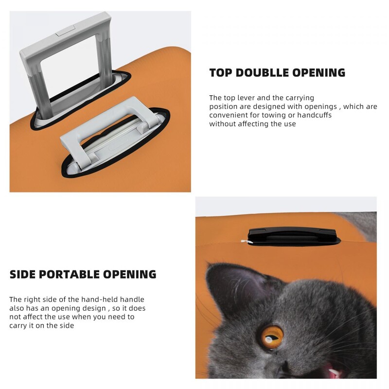 Állatok Macska Vicces bőröndhuzat 3D nyomtatott praktikus poggyásztartó utazási védelem