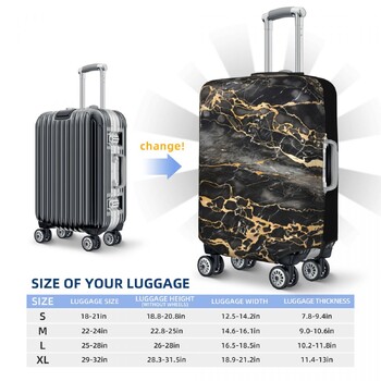 Κάλυμμα βαλίτσας Glitter Marble Abstract Art Golden Travel Flight Practical Bagagage Accesories Protector