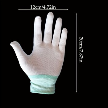 12/6/1Pairs House Cleaning Gloves White Nylon Sewing Glove Quilting Gloves for Warehouse Gardening