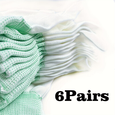 12/6/1Pairs House Cleaning Gloves White Nylon Sewing Glove Quilting Gloves for Warehouse Gardening
