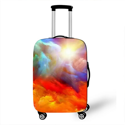 Psychedelický vesmírny kryt na batožinu Nebula, cestovné doplnky Galaxy, protiprachové ochranné kryty na kufor, elastický kryt na vozík
