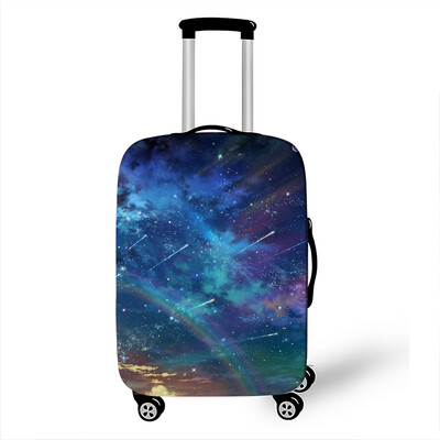 Psychedelický vesmírny kryt na batožinu Nebula, cestovné doplnky Galaxy, protiprachové ochranné kryty na kufor, elastický kryt na vozík
