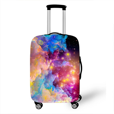 Psychedelický vesmírny kryt na batožinu Nebula, cestovné doplnky Galaxy, protiprachové ochranné kryty na kufor, elastický kryt na vozík