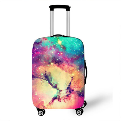 Psychedelický vesmírny kryt na batožinu Nebula, cestovné doplnky Galaxy, protiprachové ochranné kryty na kufor, elastický kryt na vozík