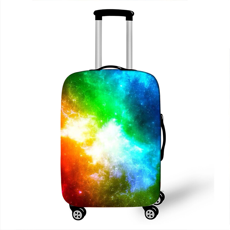 Psychedelický vesmírny kryt na batožinu Nebula, cestovné doplnky Galaxy, protiprachové ochranné kryty na kufor, elastický kryt na vozík