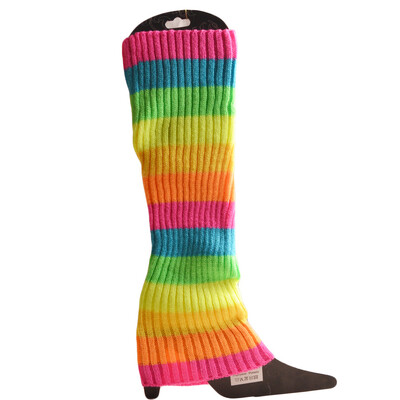 Sieviešu Helovīns 80. gadu Neona krāsas trikotāžas Kāju sildītāji Rievotas Spilgtas Zeķes Bez pēdām Punk Melnas Ceļgals Augstas Gotikas Hip-hop Roka Zeķes