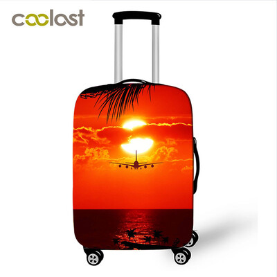 Lėktuvo / lėktuvo bagažo užvalkalas keliaujančiam bagažui lagaminui apsauginis dangtelis nuo dulkių vežimėlio dėklo dangčiai 18-32 colių