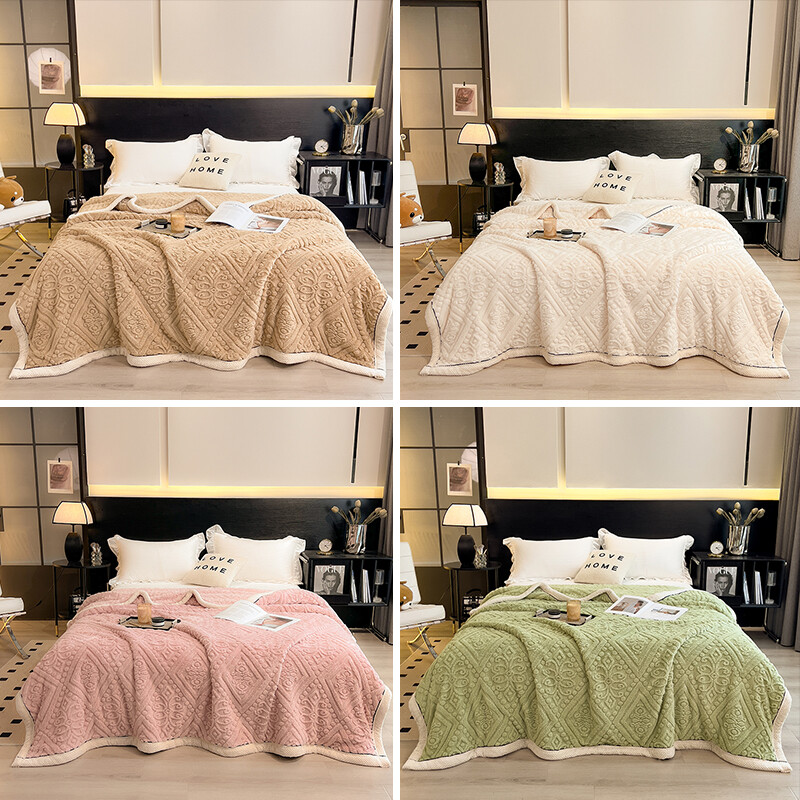 Pătură de catifea sculptată de iarnă lenjerie de pat șal de birou cuvertură de pat pentru canapea de acasă Pătură moale de catifea cu două fețe pentru aer condiționat