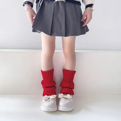 Y2K tömör kötött lábmelegítő japán meleg zokni gyerekek halmozott leggings JK fűszeres lány balett zokni Lolita harisnya ősz tél