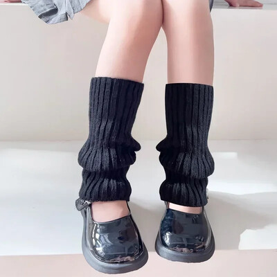 Y2K tömör kötött lábmelegítő japán meleg zokni gyerekek halmozott leggings JK fűszeres lány balett zokni Lolita harisnya ősz tél